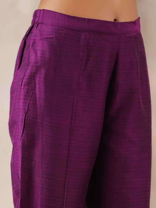 Span Purple Silk Pant