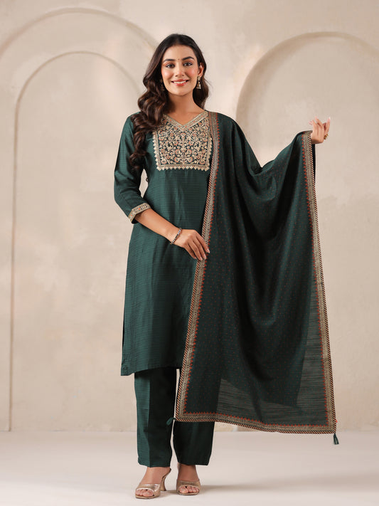 Span Green Visocse Dupatta