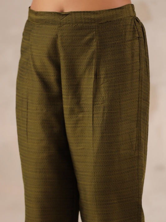Span Green Silk Pant