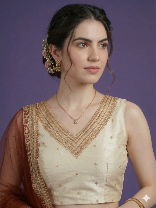 Ivory V Neck Simmer 3PCS Set