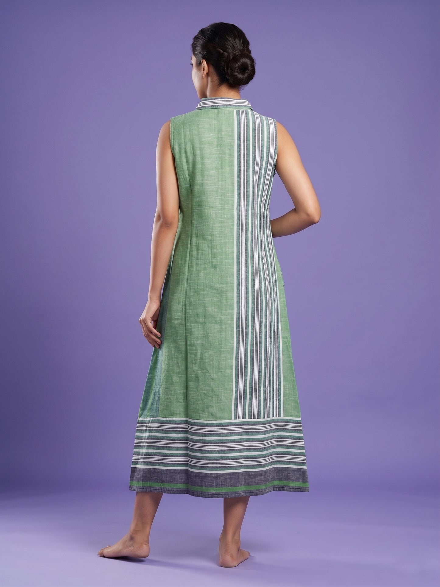 Collared Dress - 100% Woven Cotton