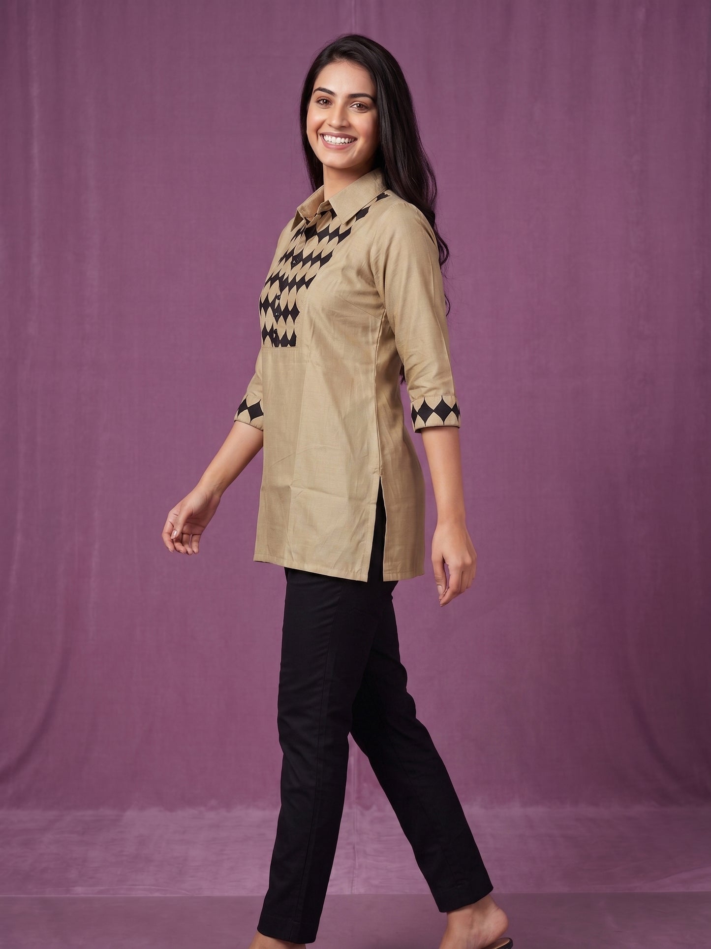 Geometric Printed Straight Tunics