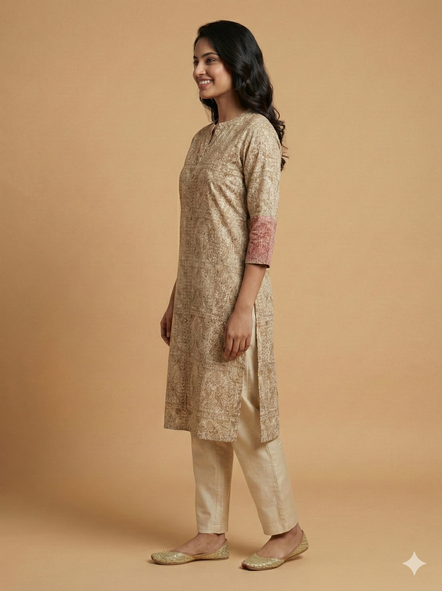 Ivory Mandarin Silk Kurta