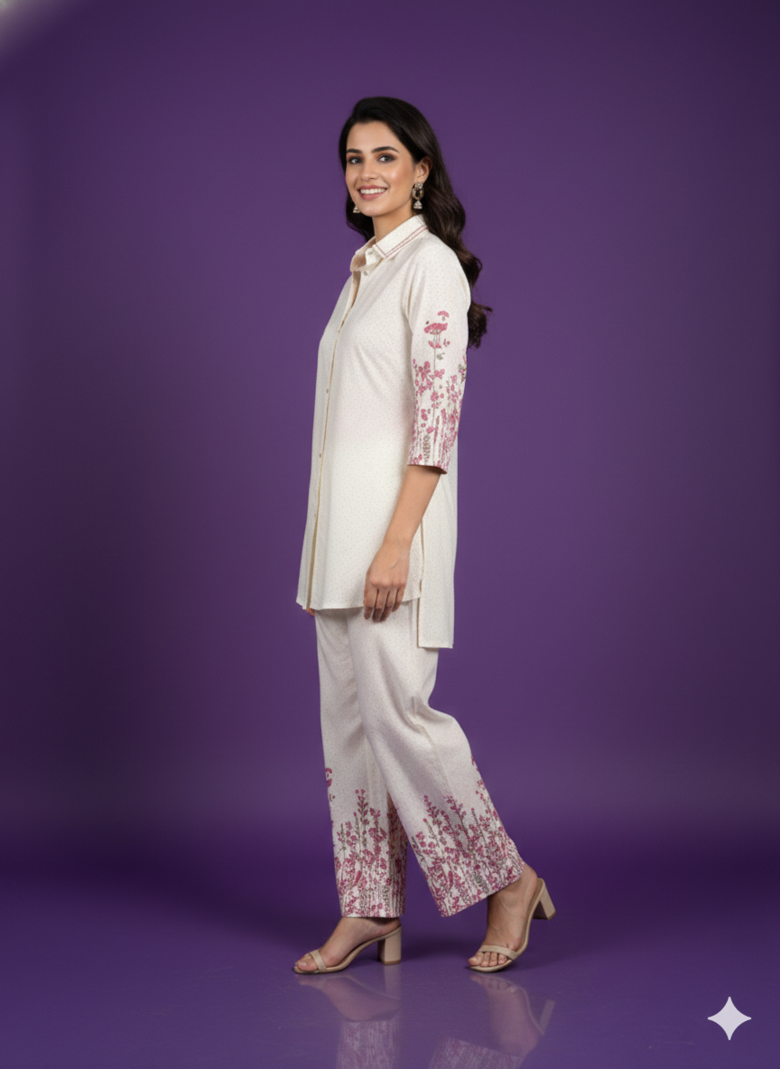 Ivory Collard Cotton Cord Set