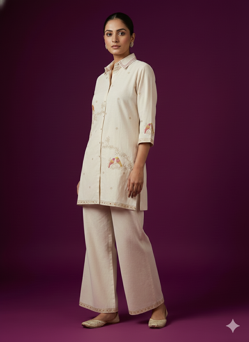 Ivory Collard Cotton Cord Set