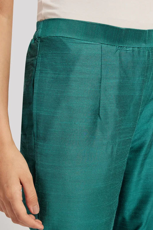 Span Green Silk Pant