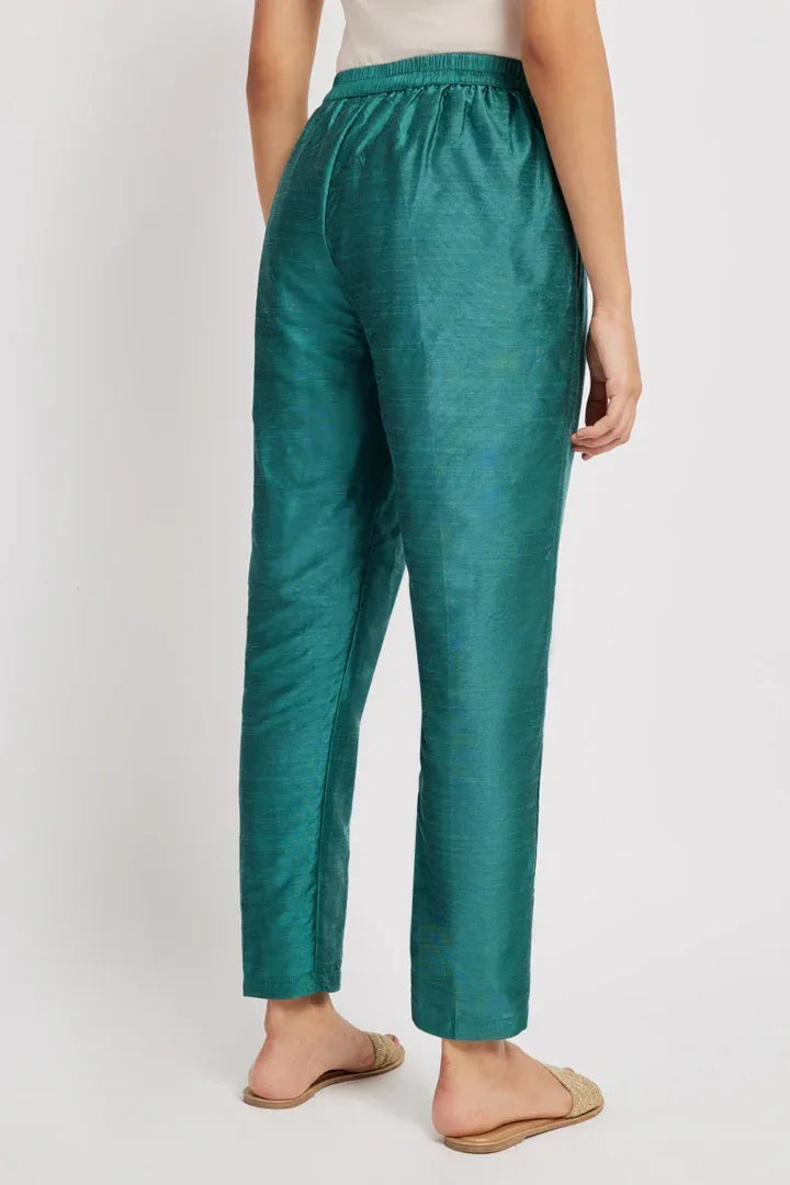 Span Green Silk Pant