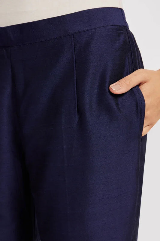 Span Blue Silk Pant