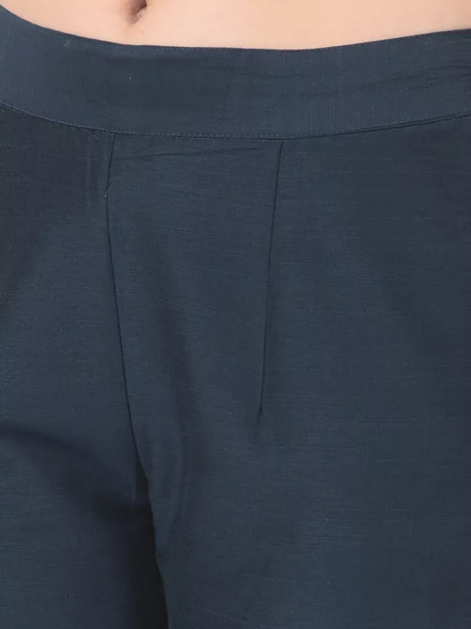 Span Oxford Blue Silk Pant