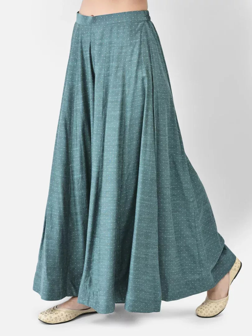 Span Mystrey Green Gold Texture Palazzo