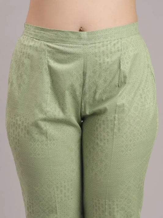Span Green Cotton Pant