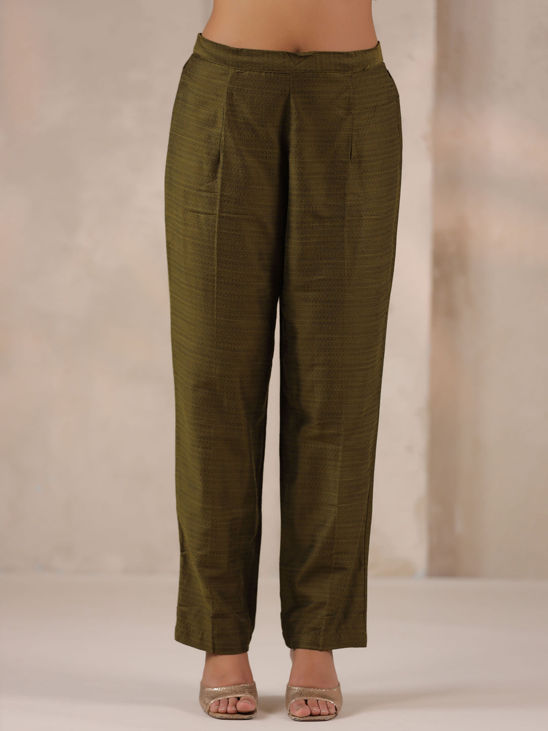 Span Green Silk Pant