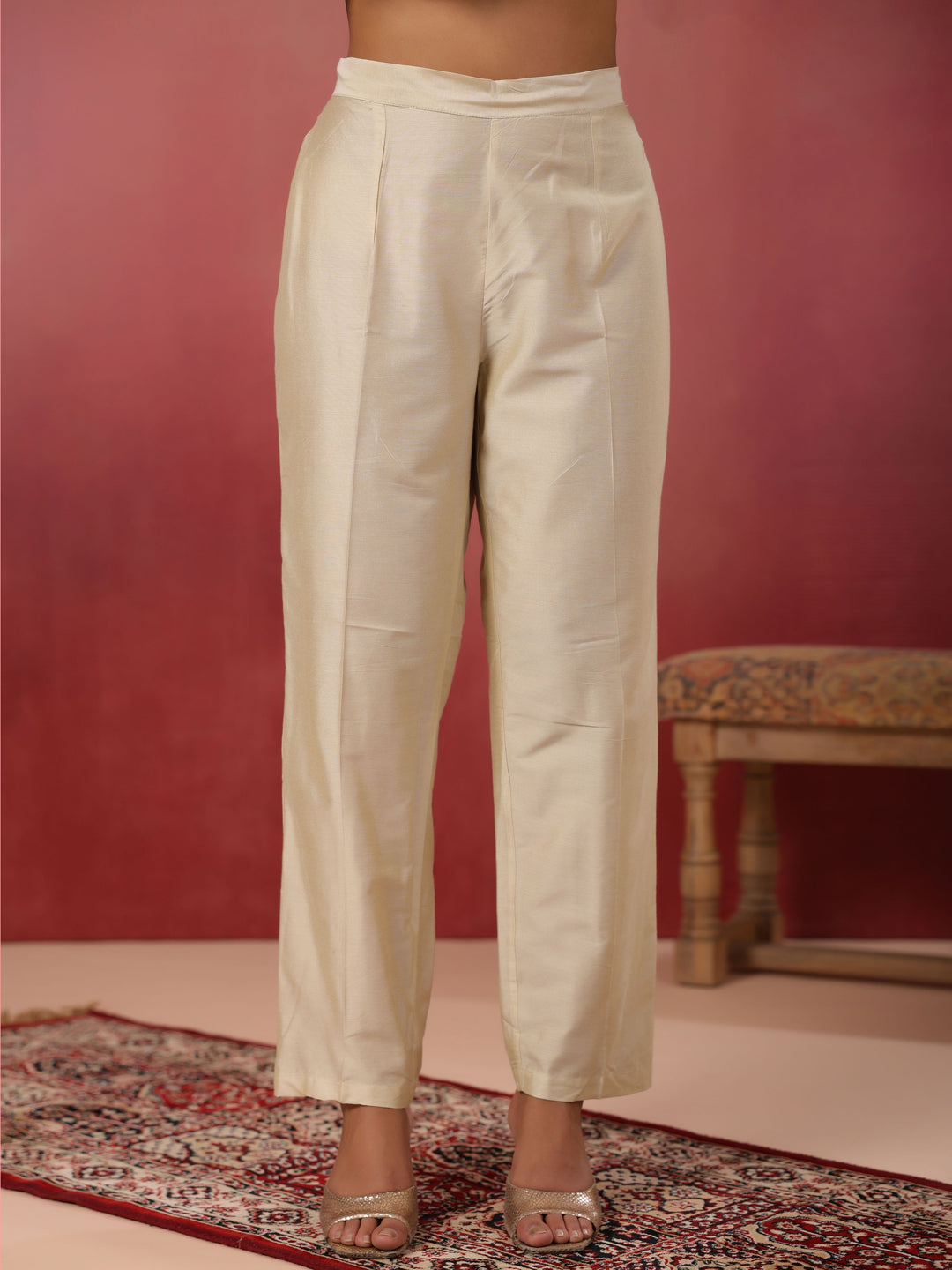 Span Ivory Silk Pant