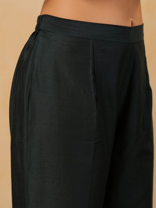 Span Green Silk Pant