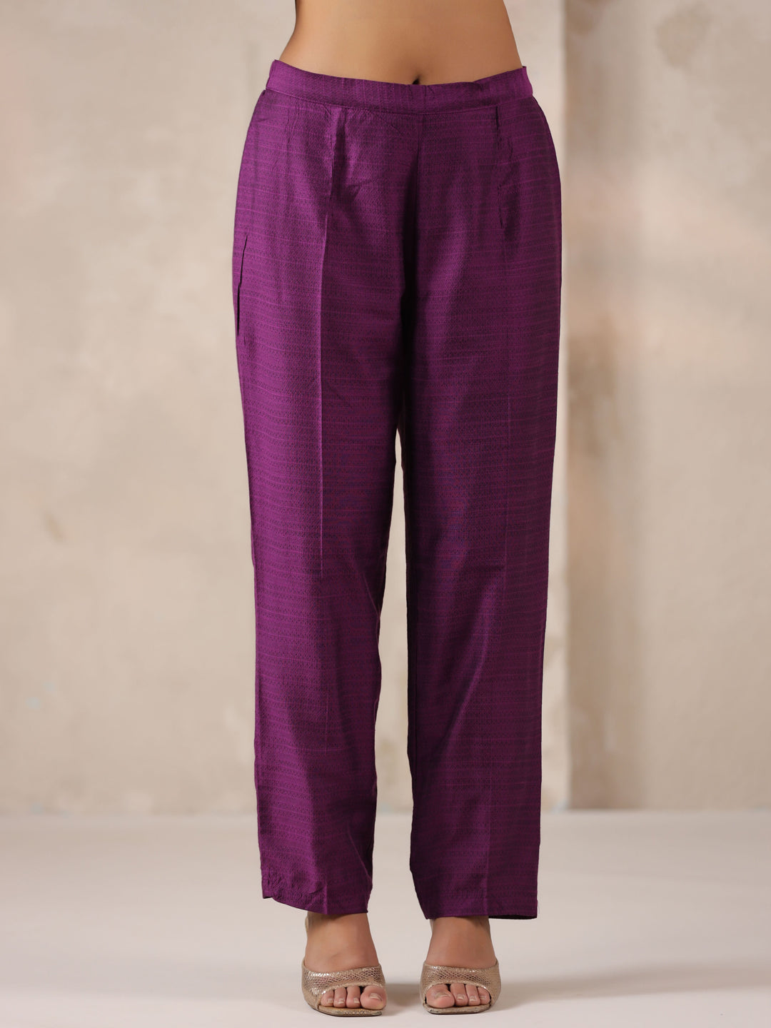 Span Purple Silk Pant