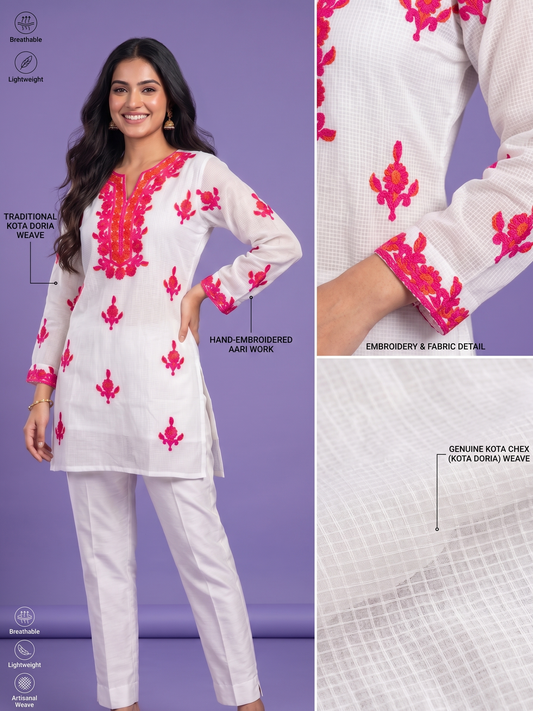 100 % Cotton Kota Chex Doria Work Tunic