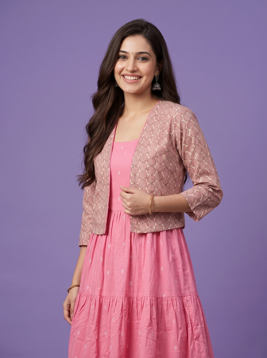 Spaghetti Dress with Jacket - 100% Cotton