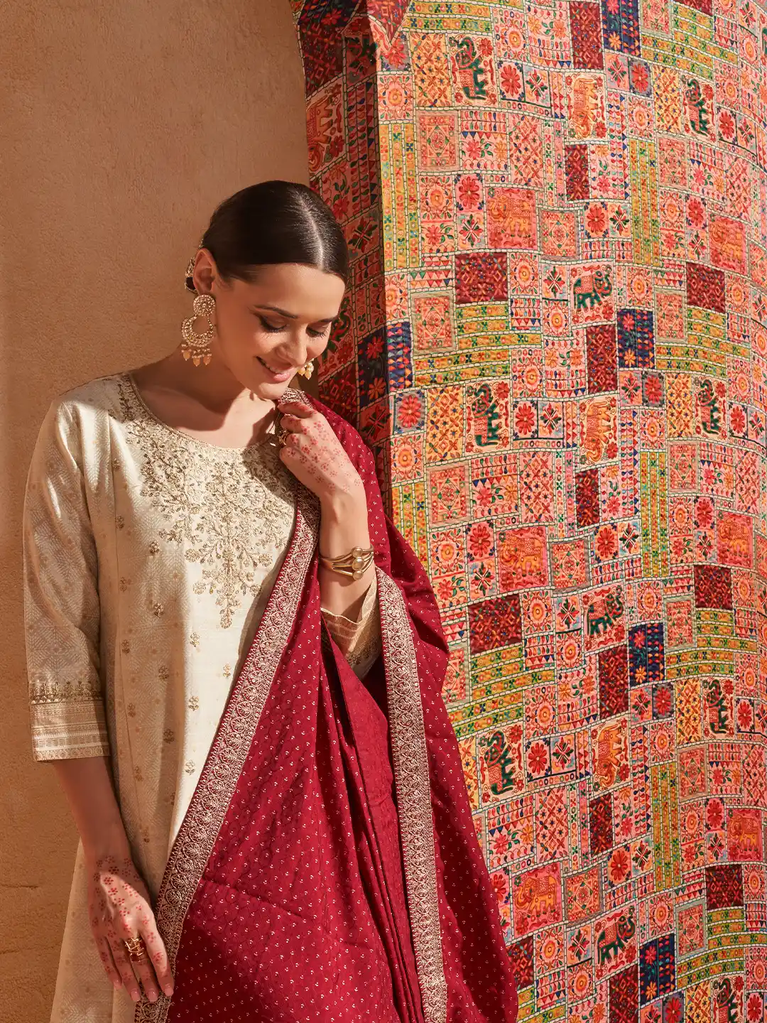 Span Ivory Silk Festive Gown