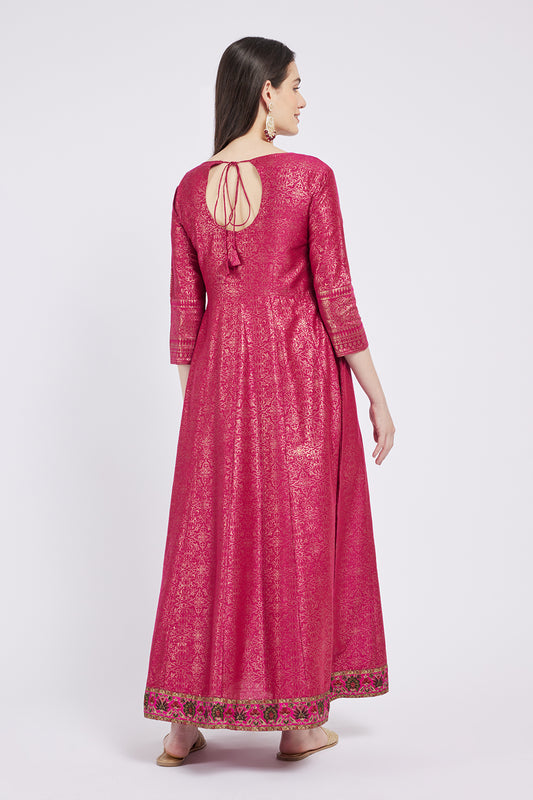 Span Pink SIlk Festive Gown