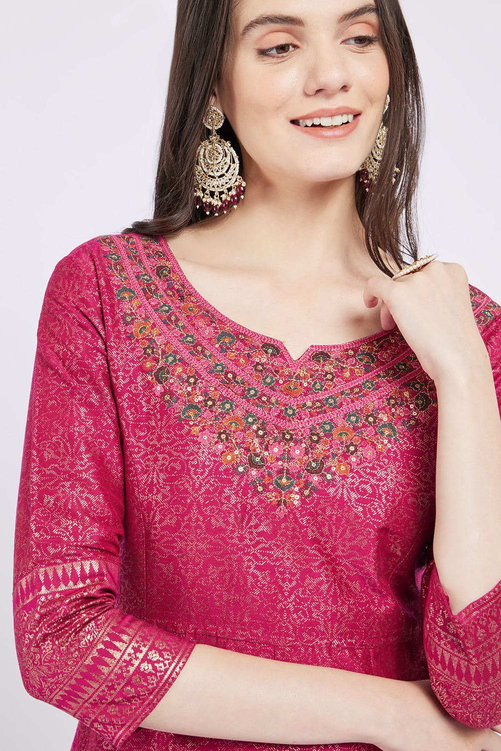 Span Pink SIlk Festive Gown