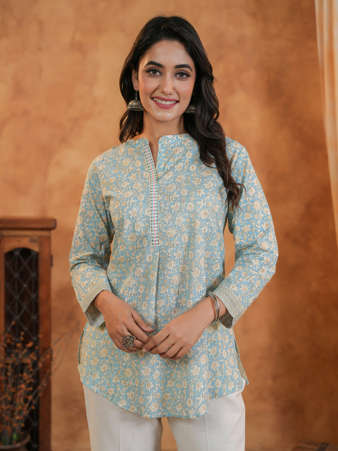 Span Green Mandarin Cotton Co-Ord Set