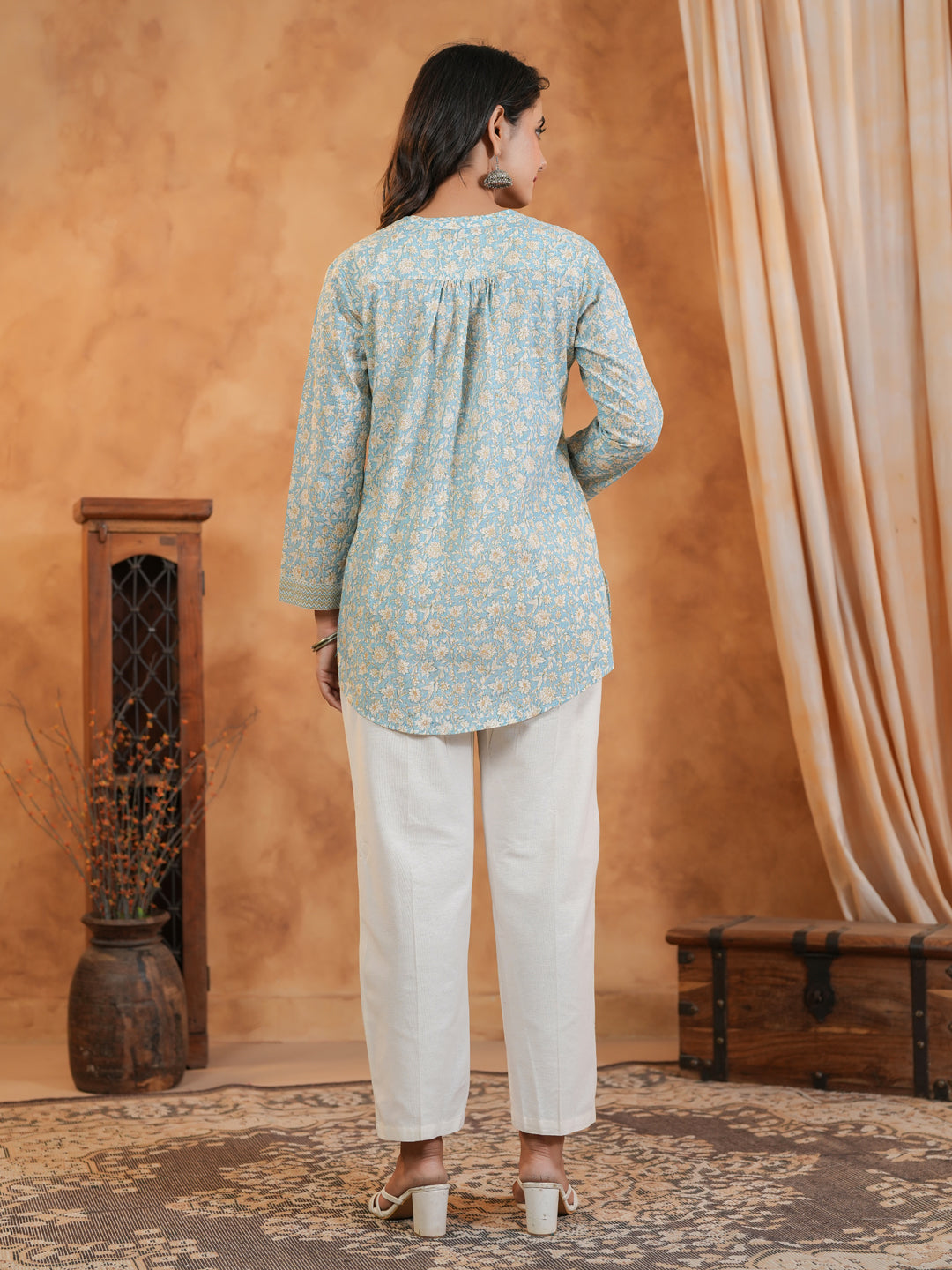 Span Green Mandarin Cotton Co-Ord Set