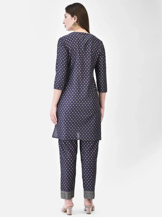 Span Purple Silk Co-Ord Set (Set of 2)