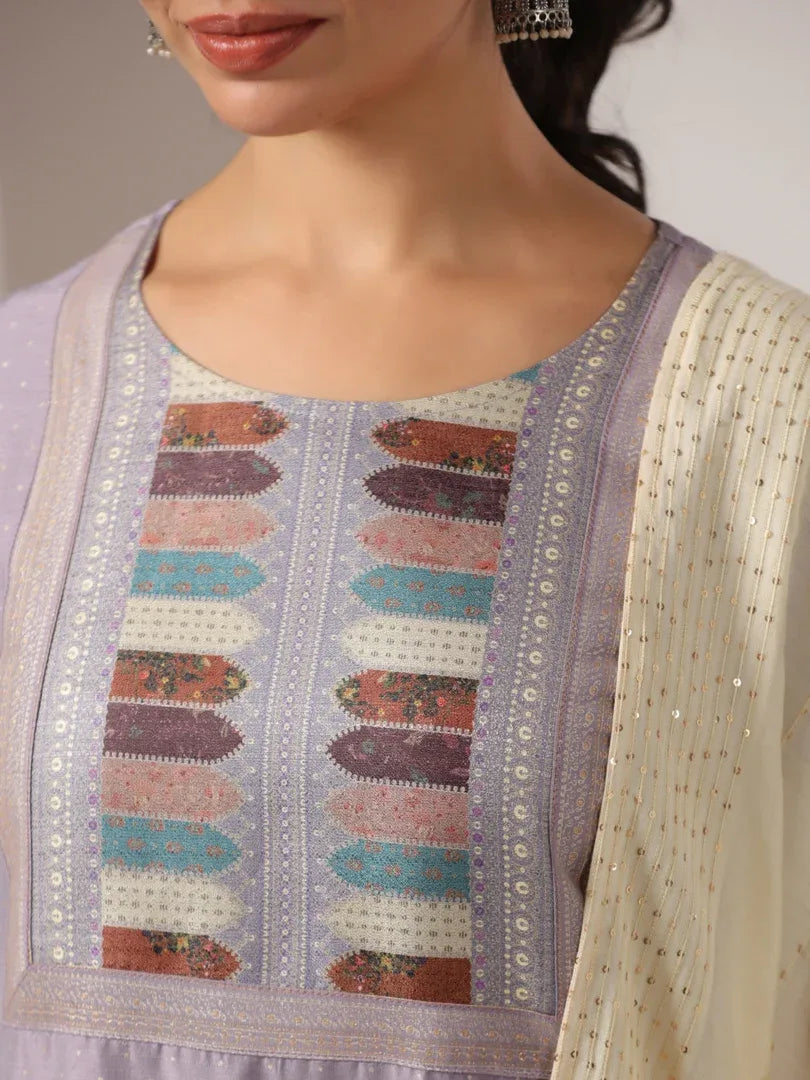Span Pink Silk Kurta Set with Dupatta