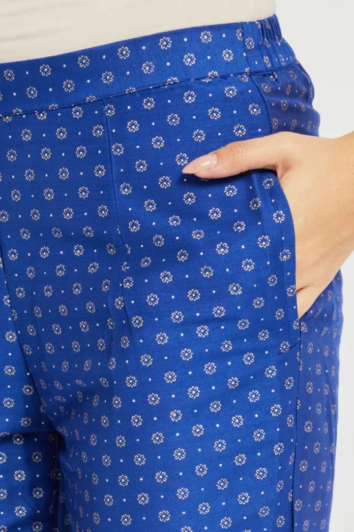 Span Blue Silk Co-Ord Set (Set of 2)