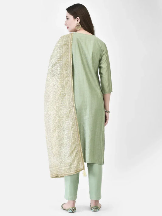 Span Green Viscose Festive Kurta