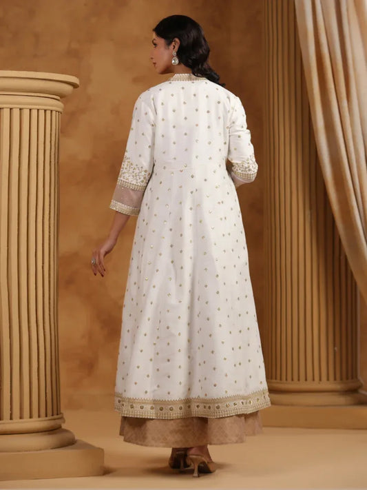 Span White Polyster Jacket Style 3PCS Set