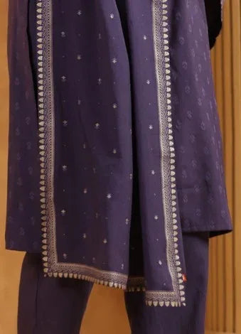 Span Purple Rayon Dupatta