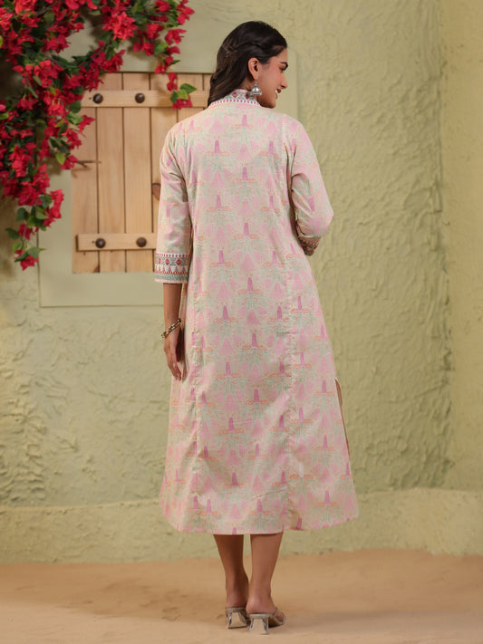 Span Ivory V-Neck Cotton Casual Kurta