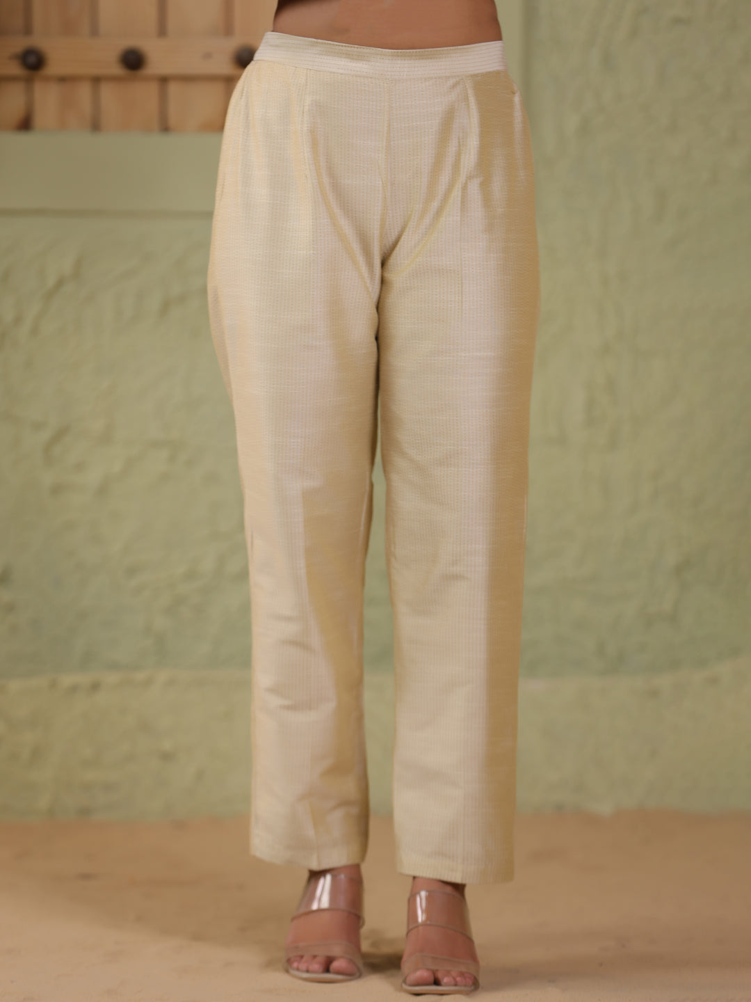 Span Ivory Jacket Collar Silk 3PCS Set