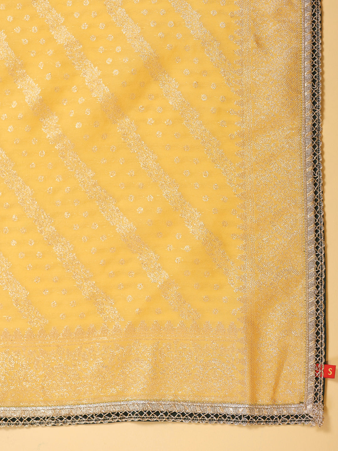 Span Green V Neck Viscose Kurta Set with Dupatta