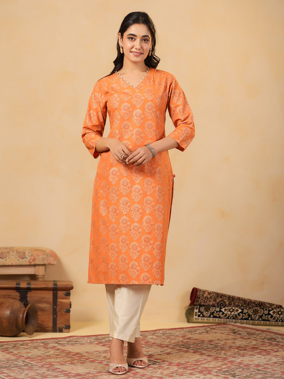 Span Ivory Silk Pant