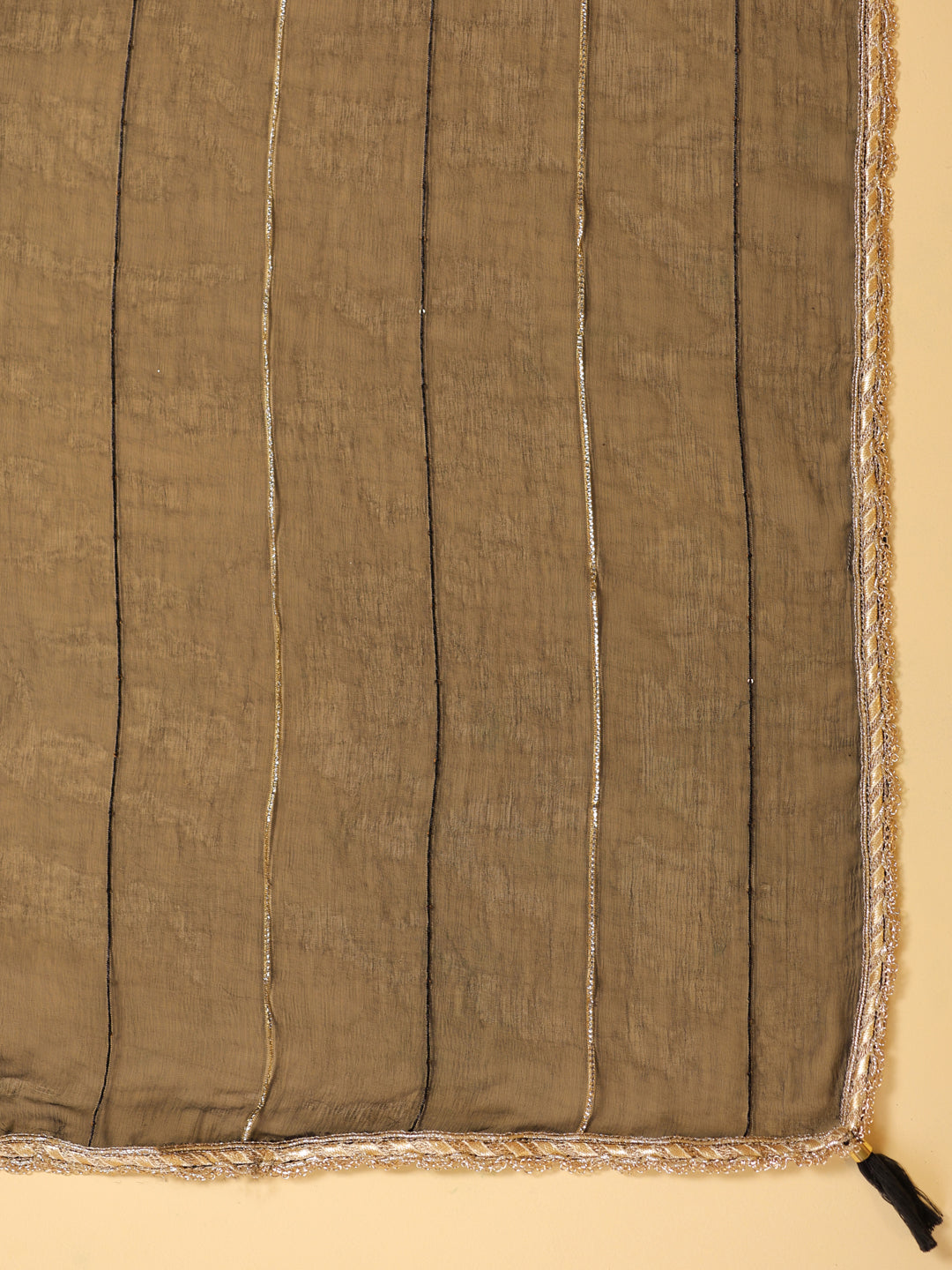 Span Black Gazi Silk Dupatta