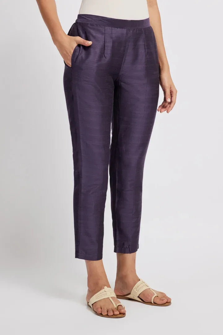 Span Purple Silk Pant
