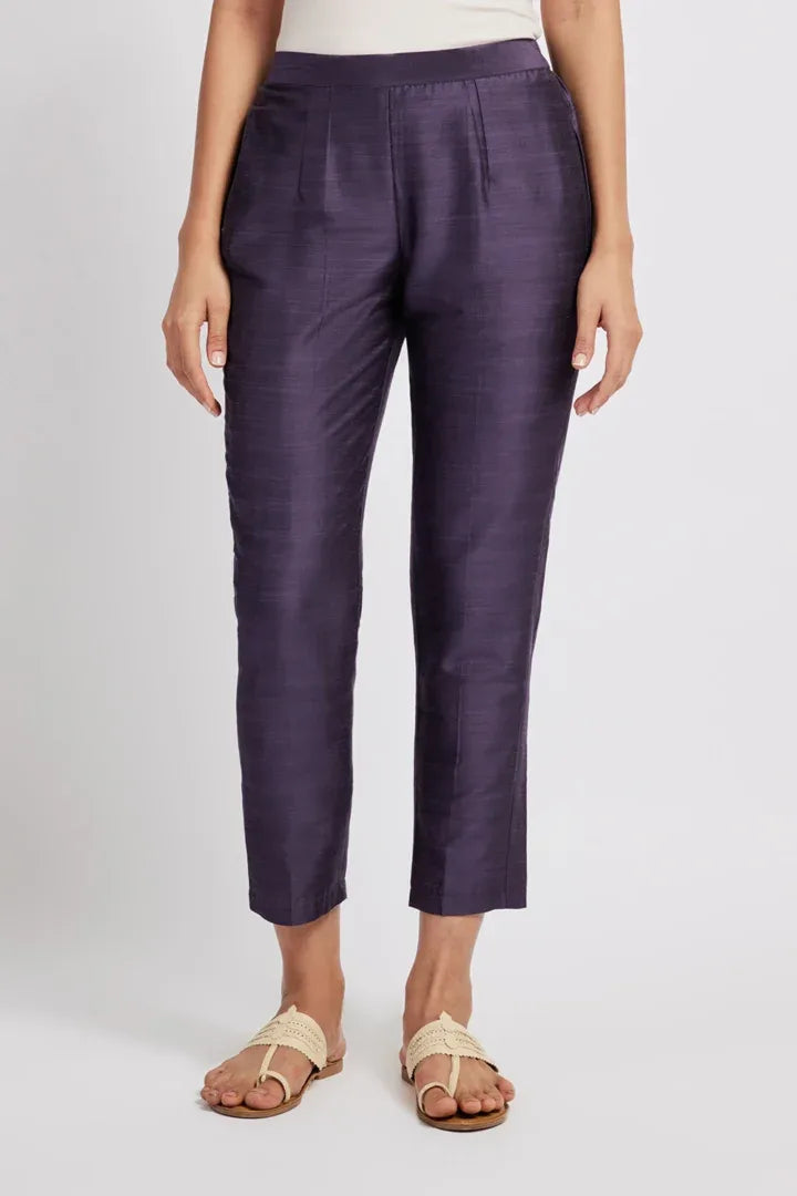 Span Purple Silk Pant