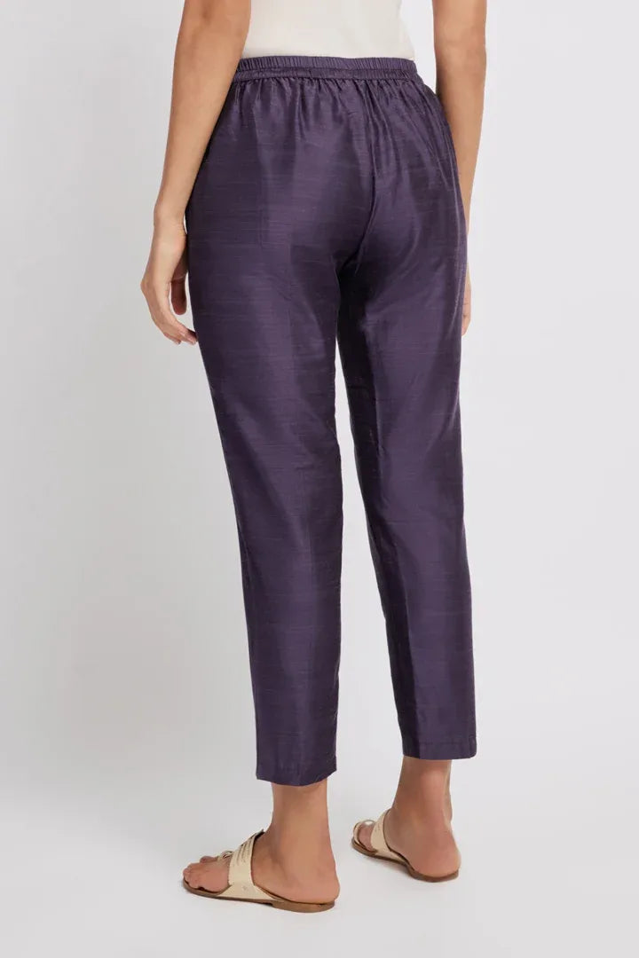 Span Purple Silk Pant