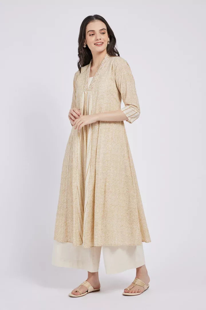 Span Ivory Cotton Palazzo