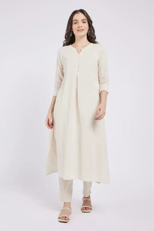 Span Cotton Linen Ivory Pant