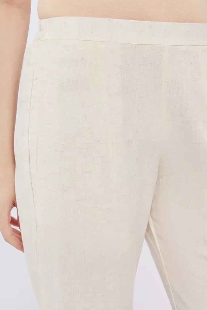 Span Cotton Linen Ivory Pant
