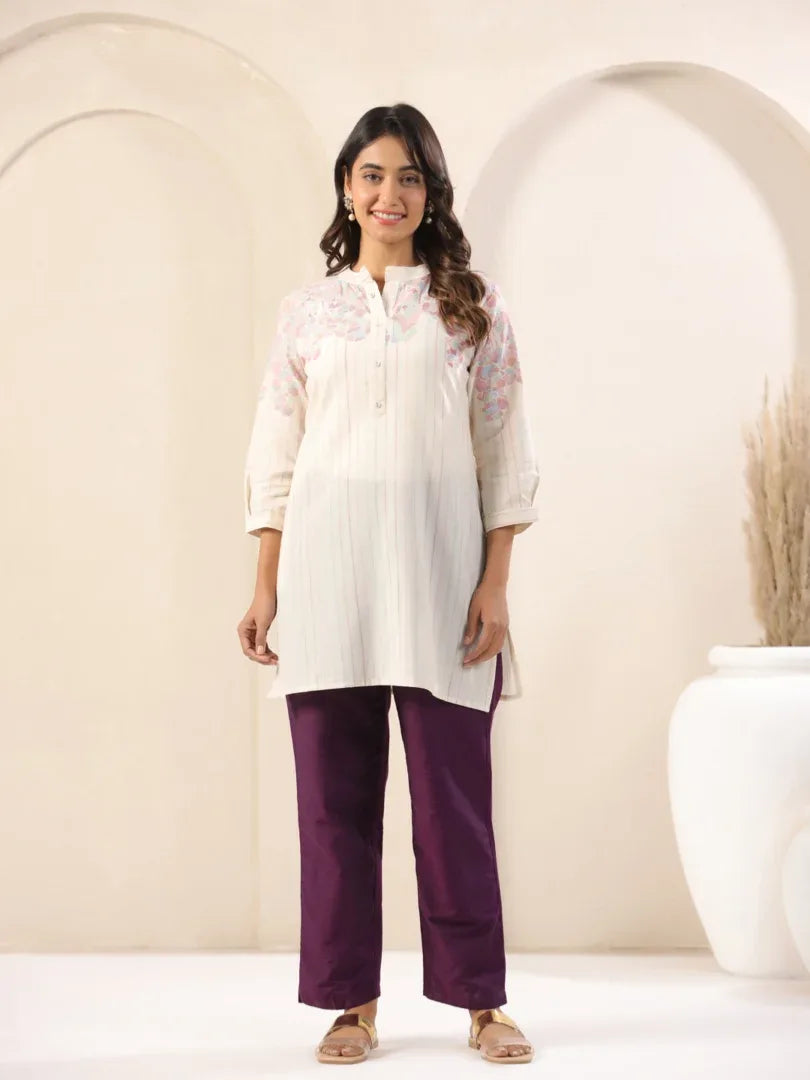 Span Purple Silk Pant