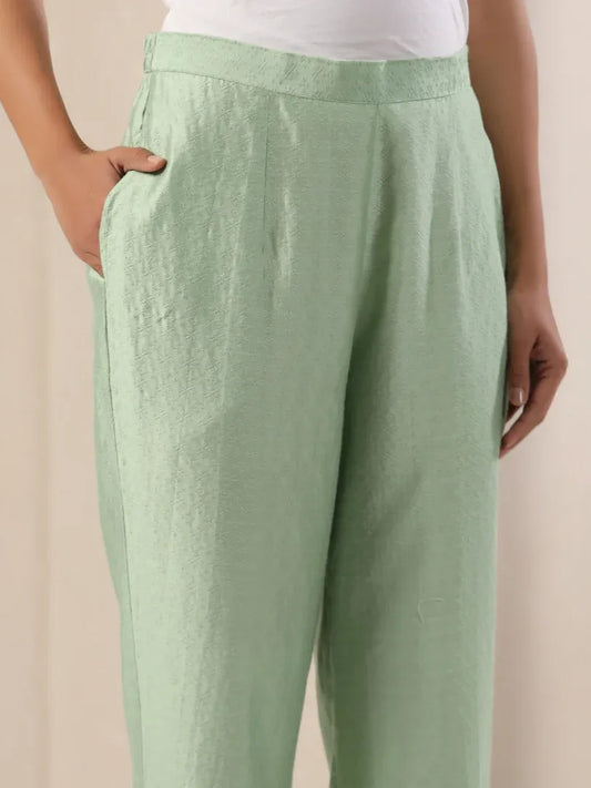Span Green Viscose Festive Pant