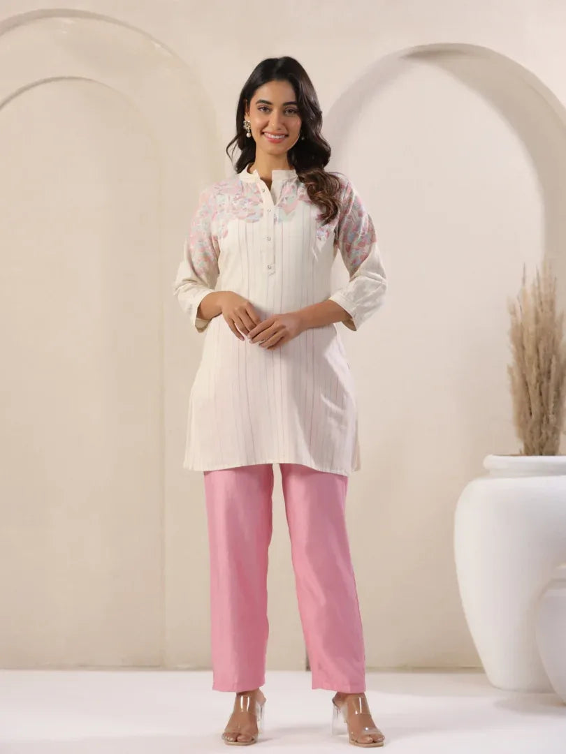 Span Pink Viscose Festive Pant