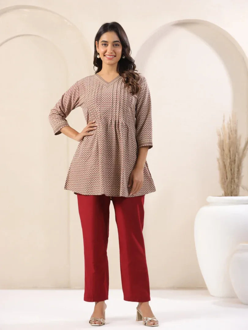 Span Burgundy Rayon Pant