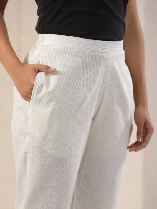 Span Ivory Cotton Pant