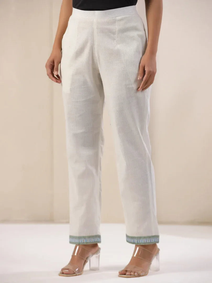 Span Ivory Cotton Pant