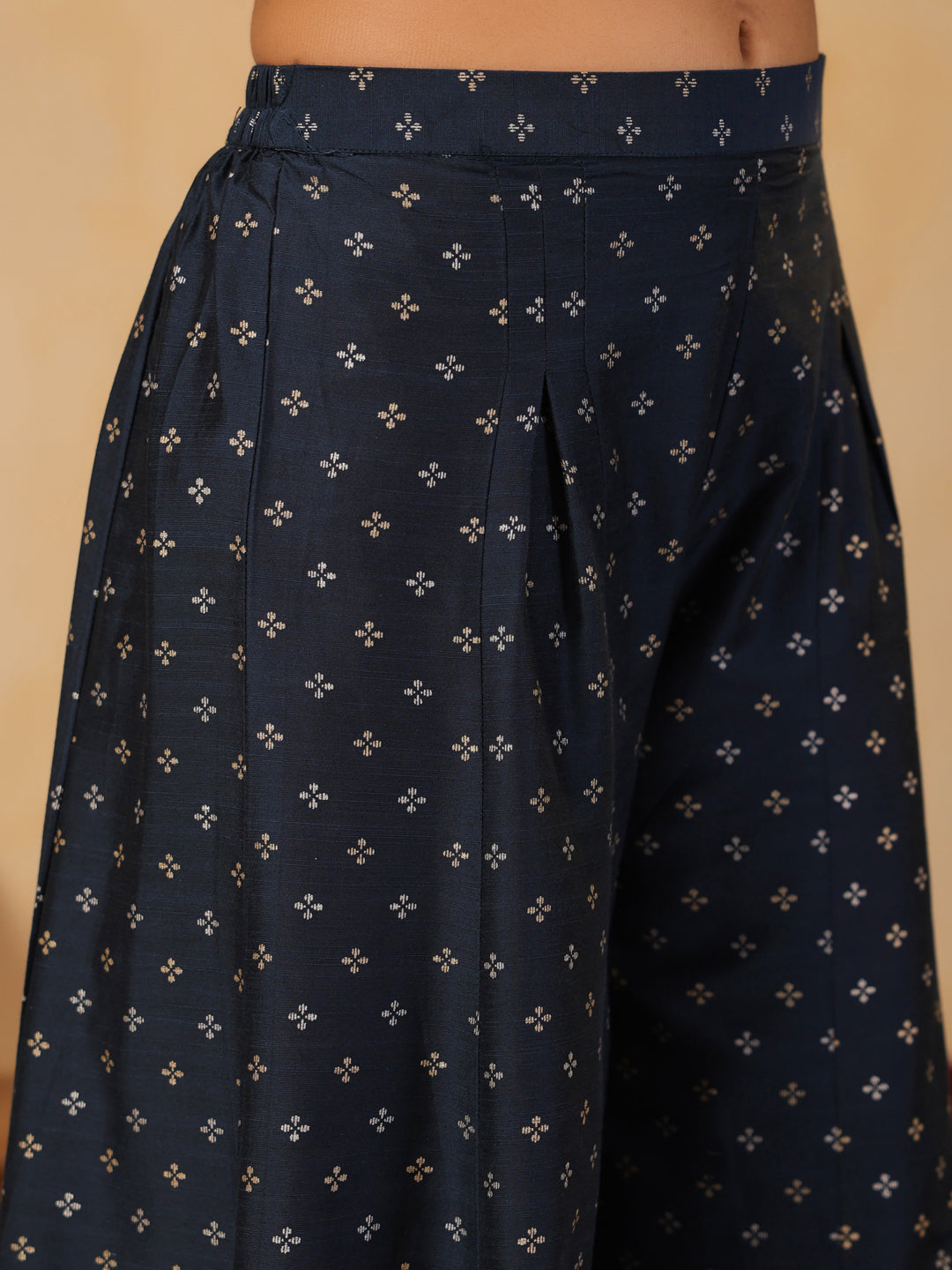 Span Blue Silk Palazzo